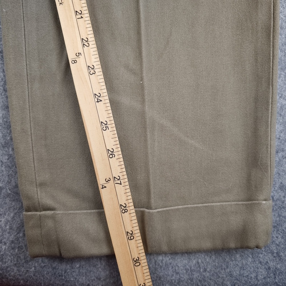 Brooks Brothers 346 Dress Pants Mens 38x30 Brown Pleated Cuffed 100% Cotton - Picture 3 of 8